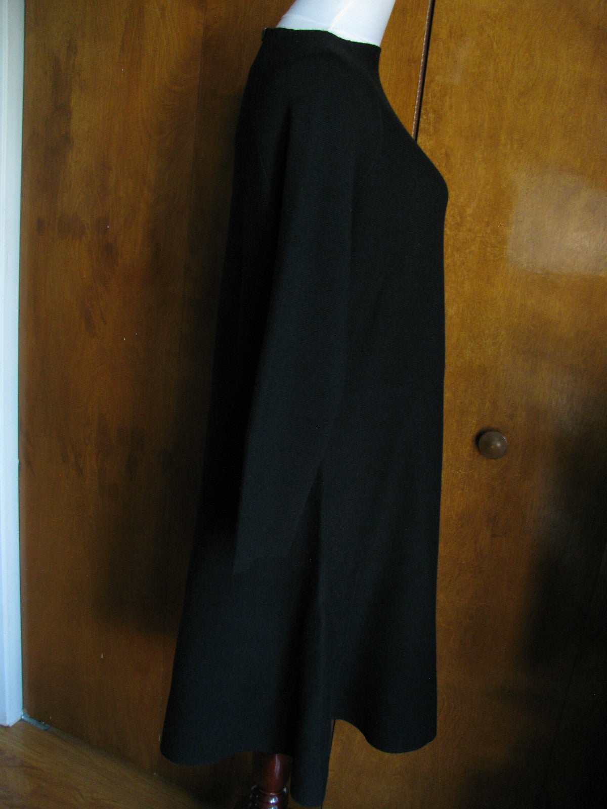 Armani Exchange Women's Black 3/4 Sleeves Merino Wool Dress