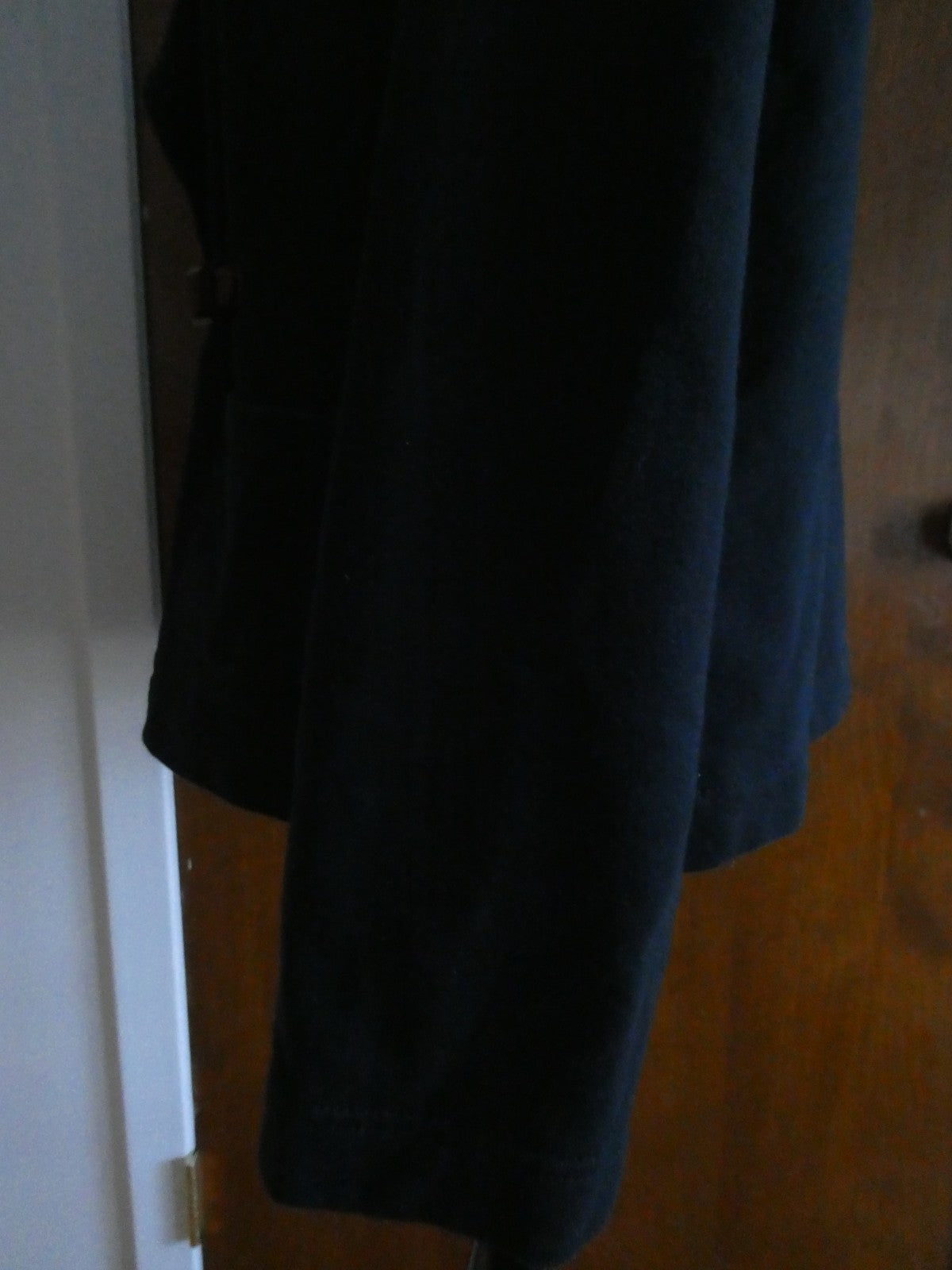 Lauren Jeans Co Black Cotton Wrap Jacket Shawl Collar Belted Women's XLarge