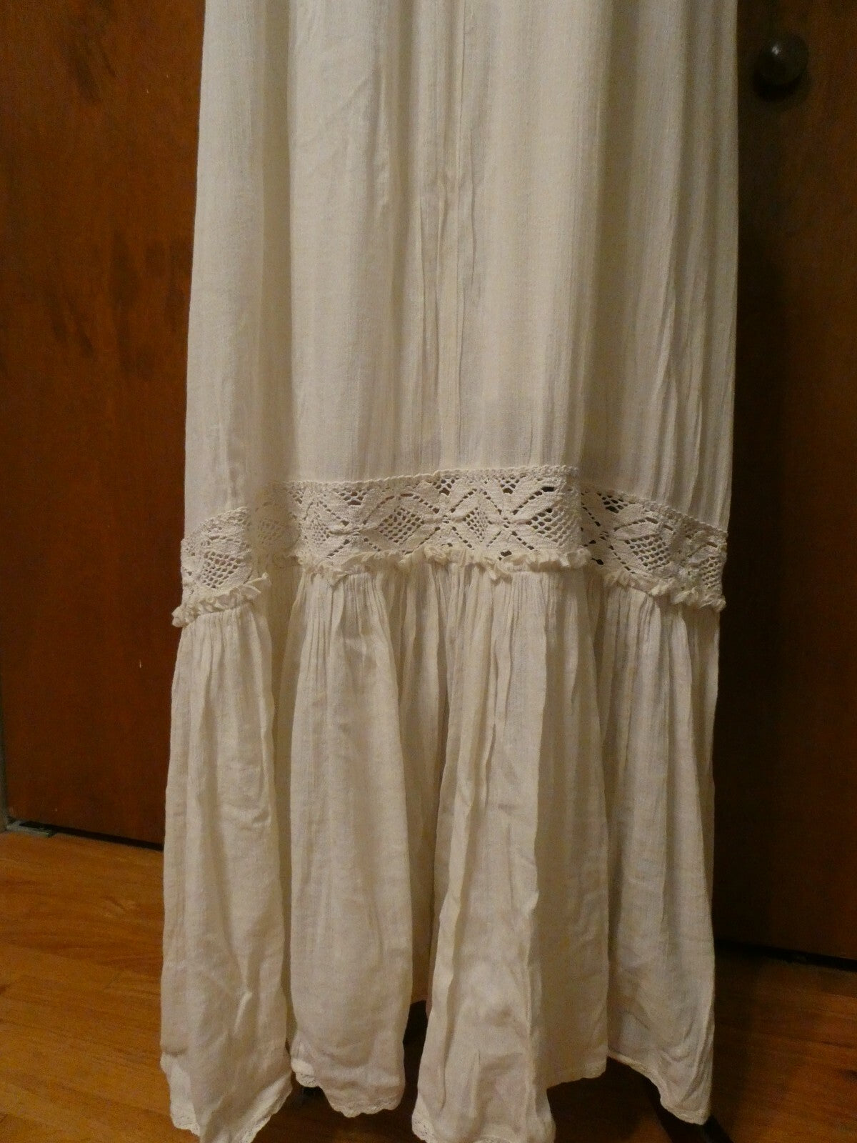 Denim & Supply women’s ivory embroidered maxi dress New