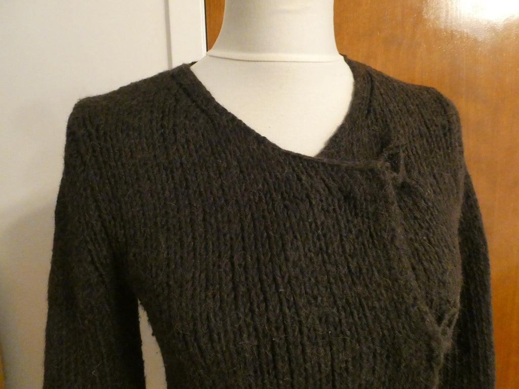 Juicy Couture Brown Wool Blend Cardigan Sweater Women’s Medium (Fits Small)