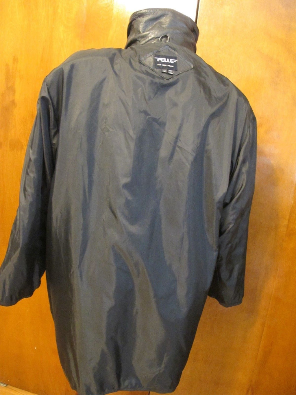 Pelle New York Milano Women's Black Real Genuine Leather Jacket Coat Medium 