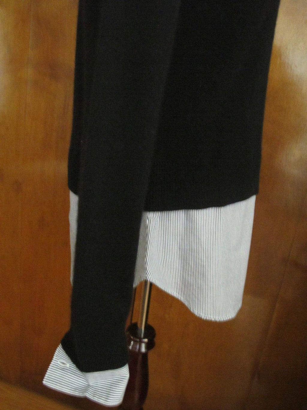 By Bloomingdale's Women’s Black Layered Look Cashmere Sweater Small NWT