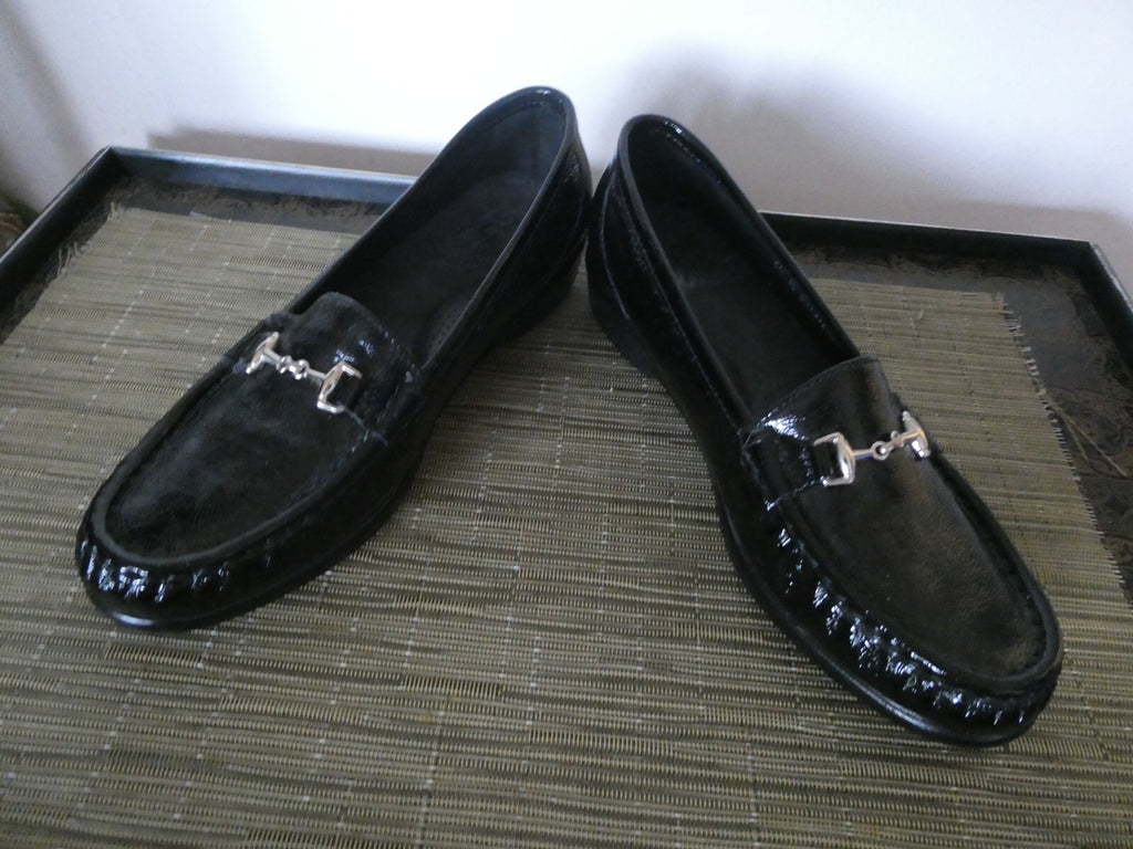 SAS Tripad Comfort Metro Womens Black Patent Leather Shoes Size 6.5 M Made USA