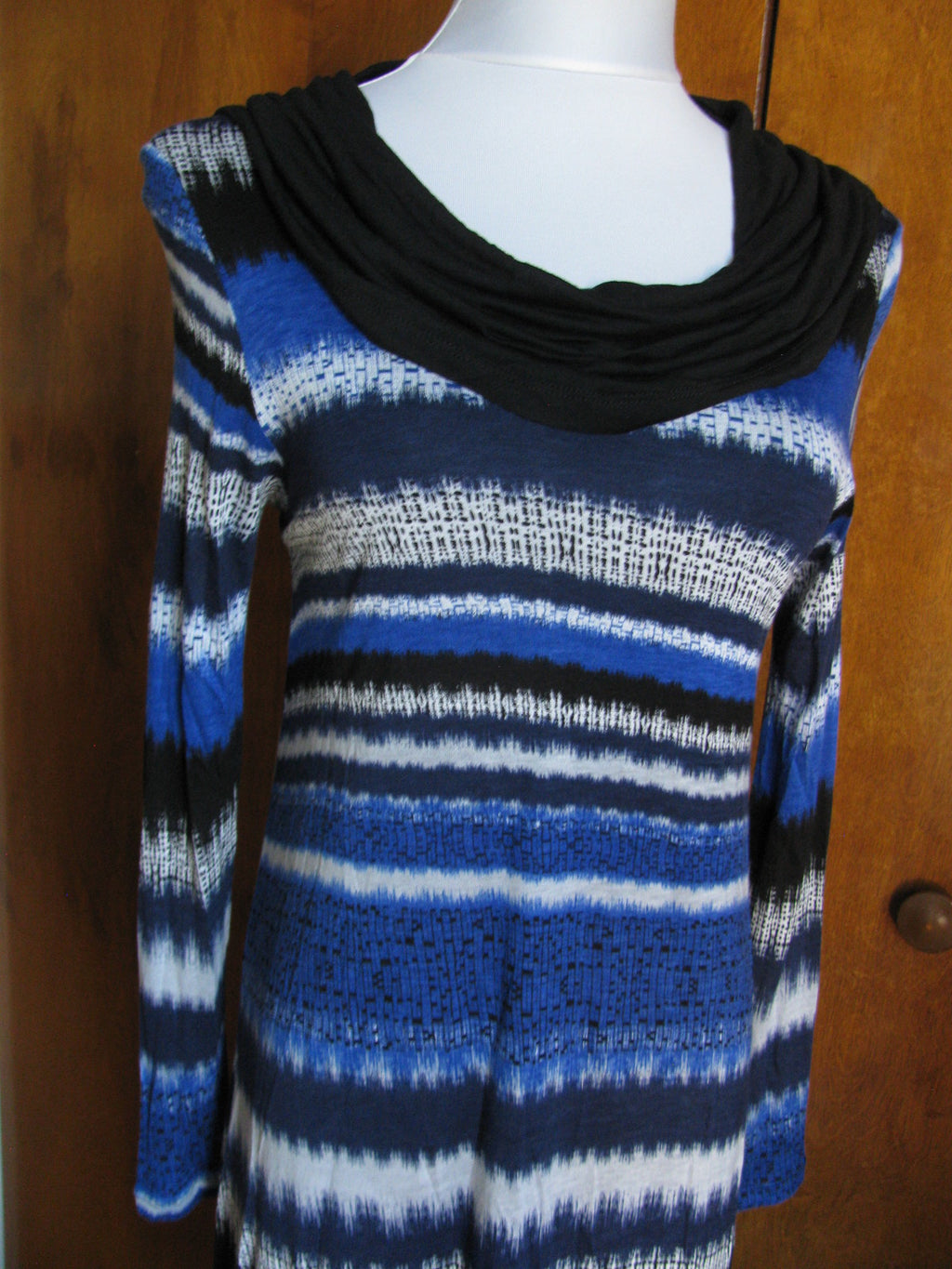 Kensie women’s empire blue combo lined dress Small 