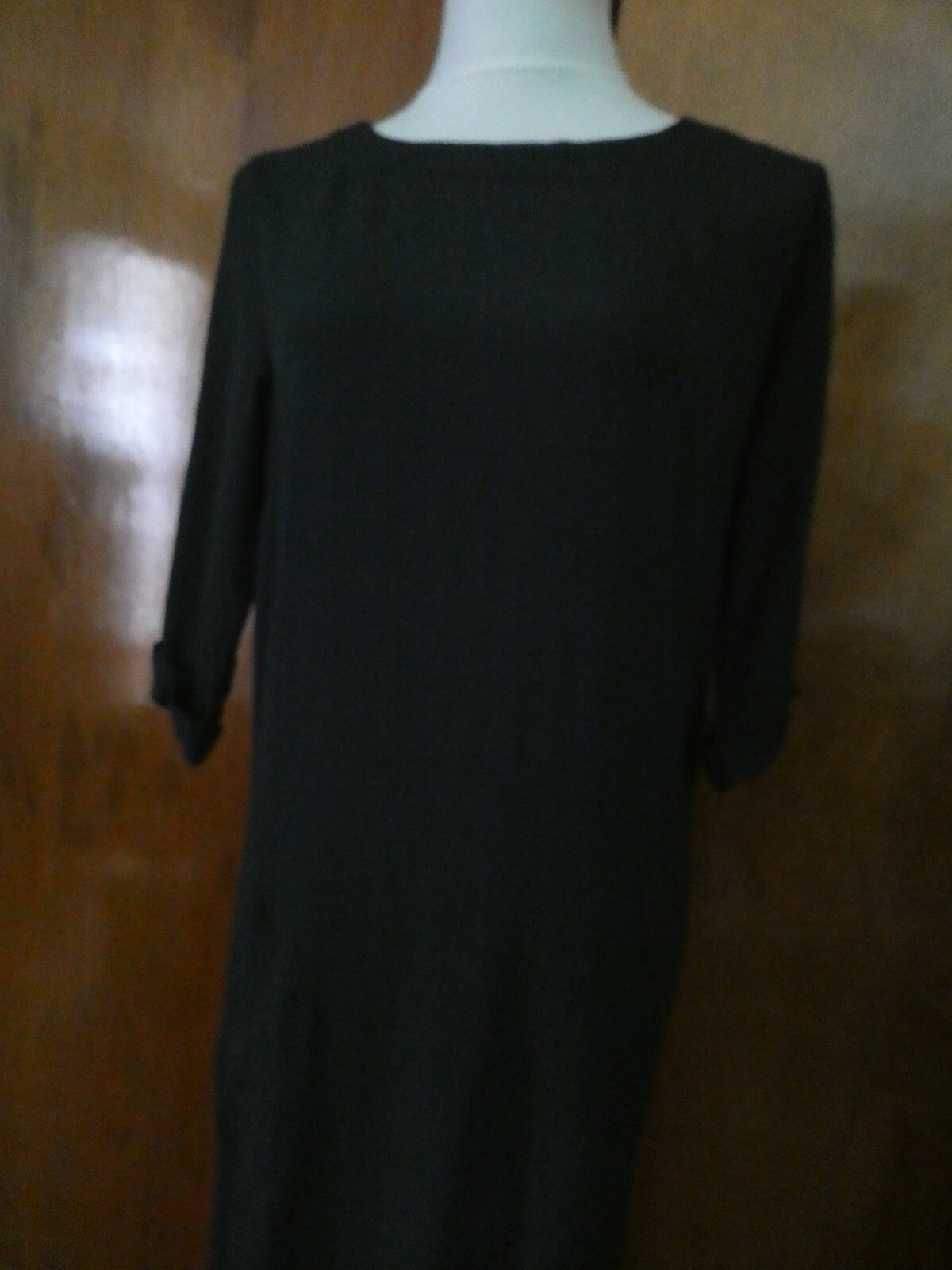 Anthropologie Holding Horses Women Black Casual Short Sleeves Midi Dress XS 