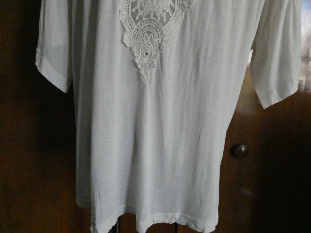 Denim & Supply Ralph Lauren women’s modal beige detailed crochet trimmed top M