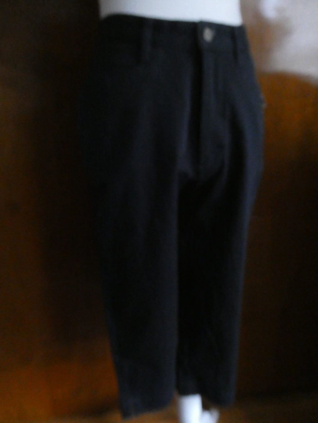 Lee Khakis Navy Women Capris Size 4 Medium Mid Rise Stretch Cotton Below Knee