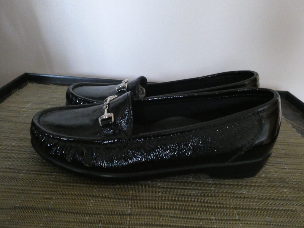 SAS Tripad Comfort Metro Womens Black Patent Leather Shoes Size 6.5 M Made USA