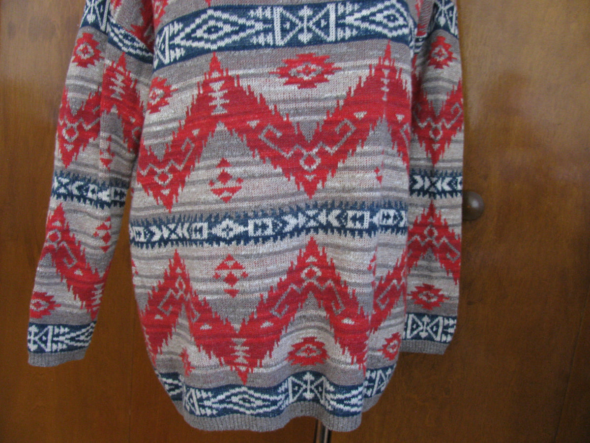Denim & Supply women's multi color cotton 3/4 sleeves sweater XL 