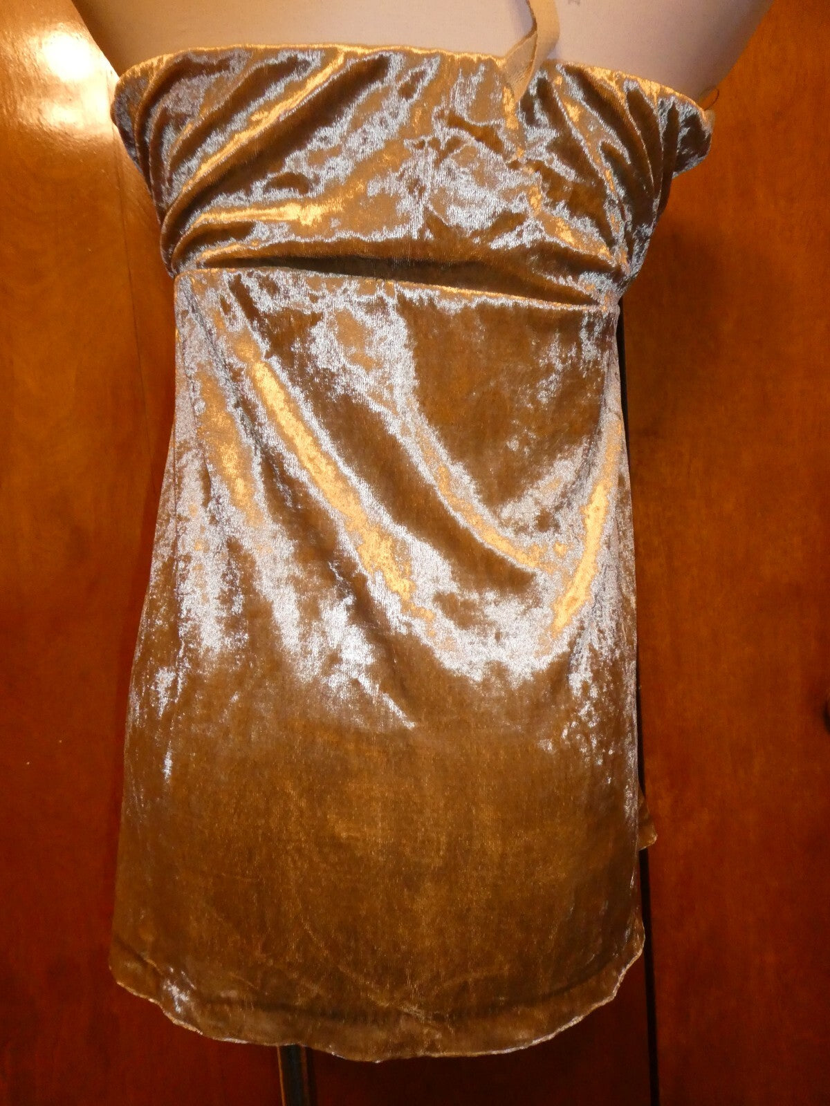 The Limited women's gold jersey halter neck top size large