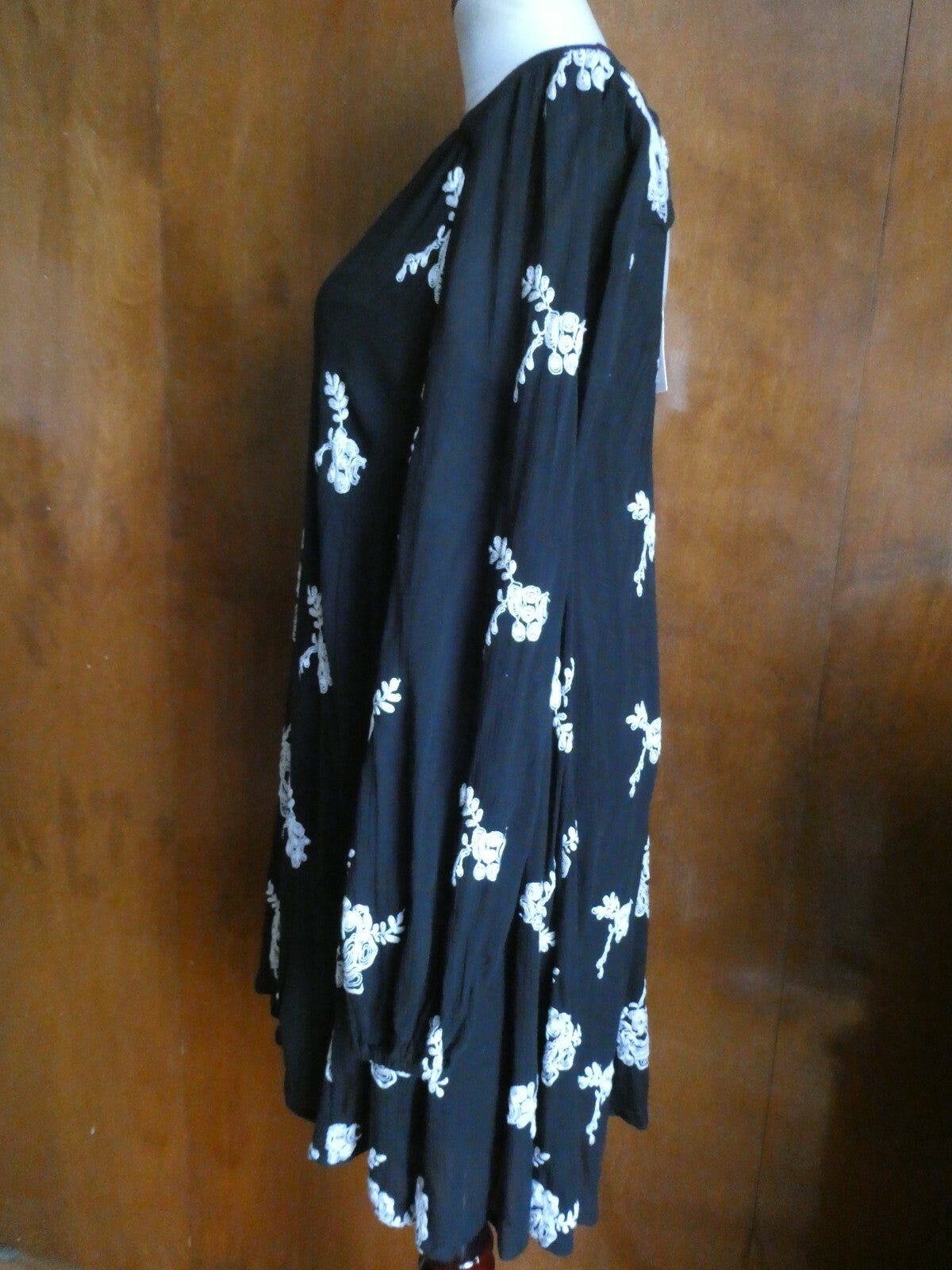 Free People Emma Embroidered Lined Soft Cotton Swing Dress Size Medium