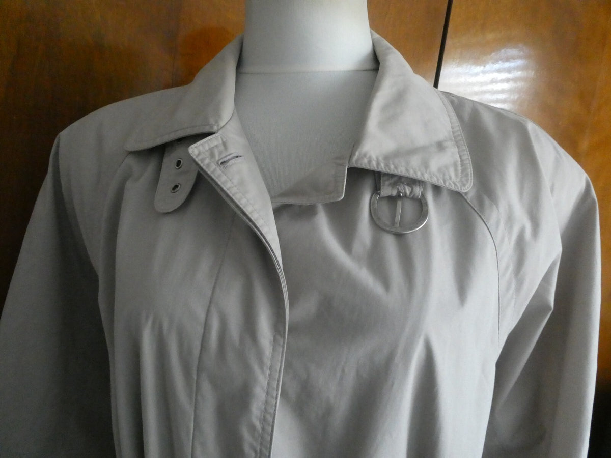 Misty Harbor Women’s Beige Long Trench Coat VTG Size 14