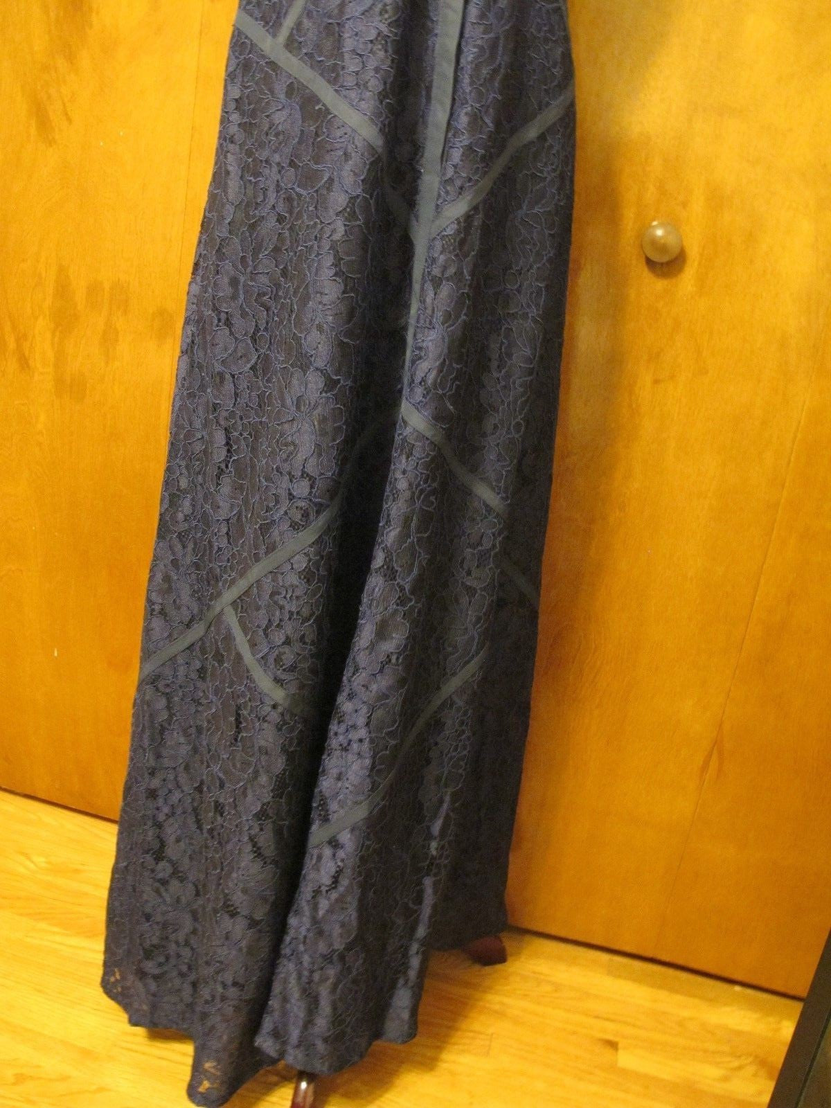 Aidan Mattox women's navy evening fitted A-line maxi New dress 