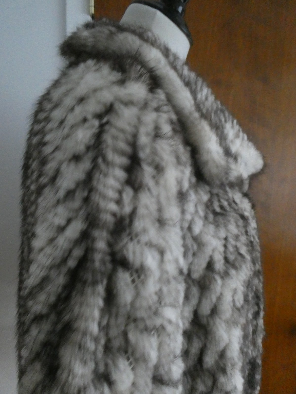 Kalinkin Hill Genuine Mink Fur Women Russia Luxury Short Sleeve Coat Gray Silver