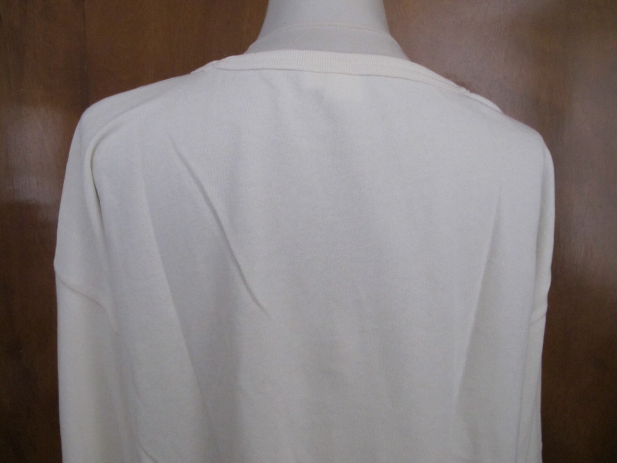 Gap Women's Flannel Cotton Off White Sweater Size Large 