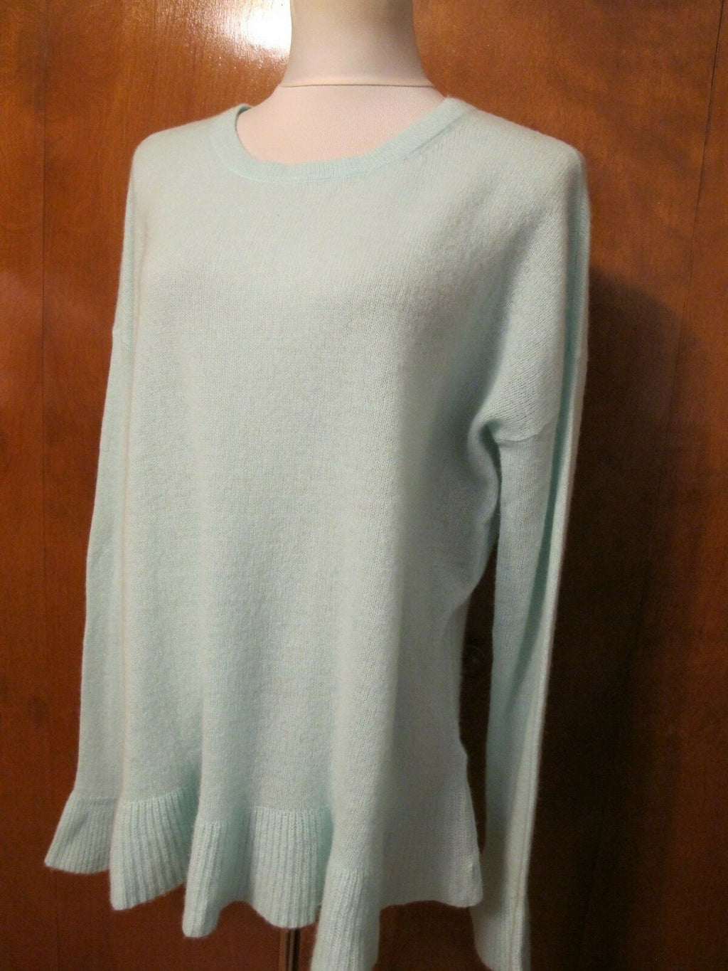 Lord &Taylor Women's turquoise pale cashmere sweater