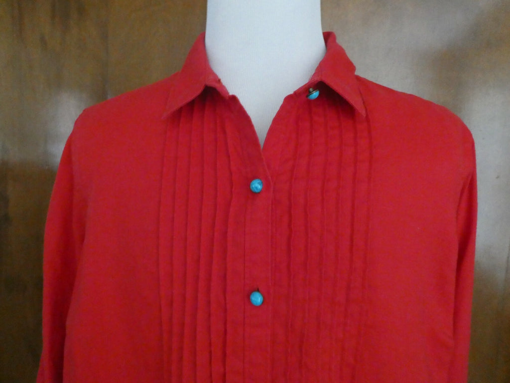 Jones New York Sport Woman 100% linen red long sleeves stylish top