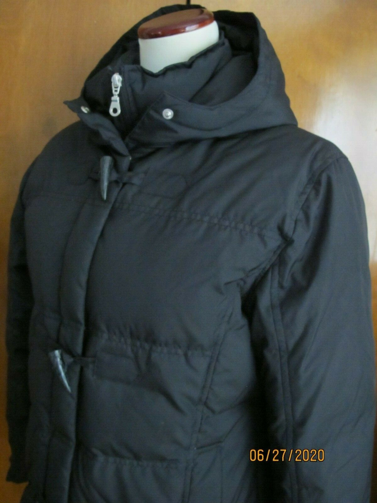 Larry Levin  Sport Women's Black Down Puffer Winter Coat Jacket Medium