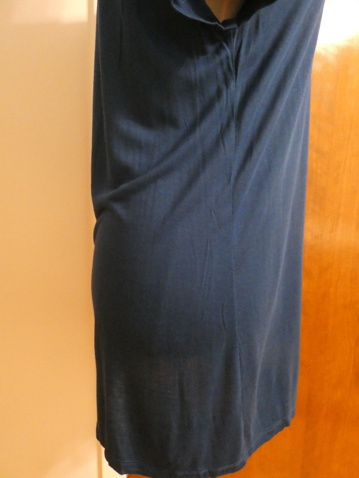 GAP Women's Top Size Large Navy Blue Sequined Pocket Short Sleeve 100% Rayon NWT