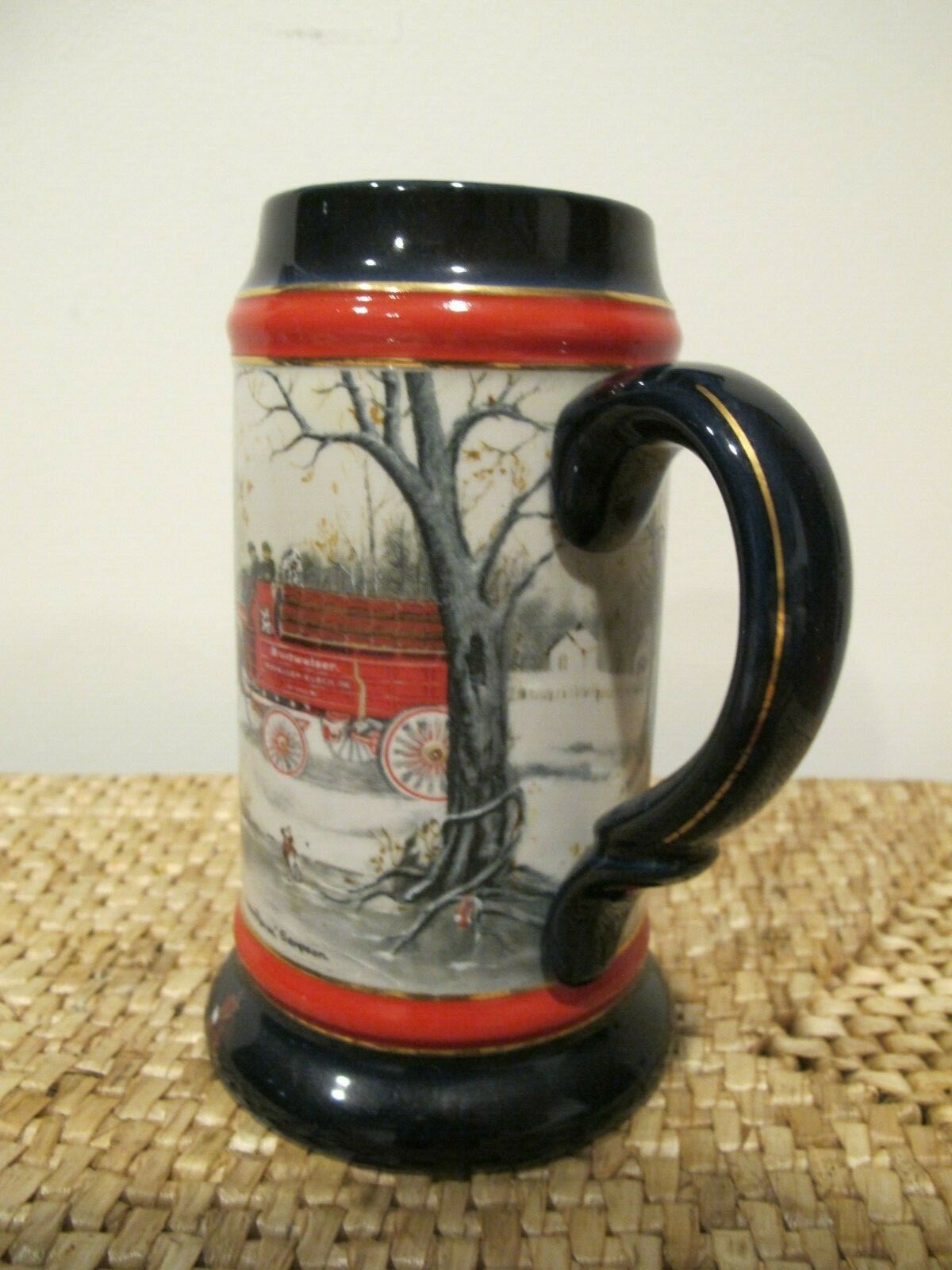 Collectable Ceramic Budweiser Mug 1990 Handcrafted Expressly Anheuser-Busch  
