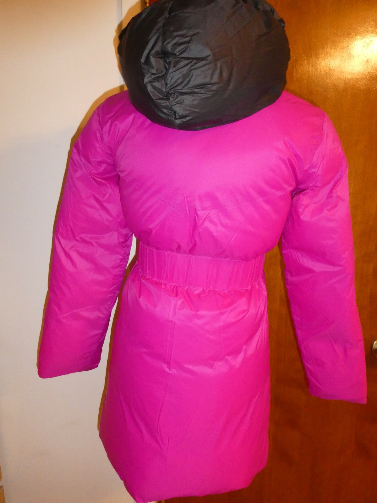 Armani Exchange Women's Black/Orange Reversible Winter Padded Jacket Coat XS