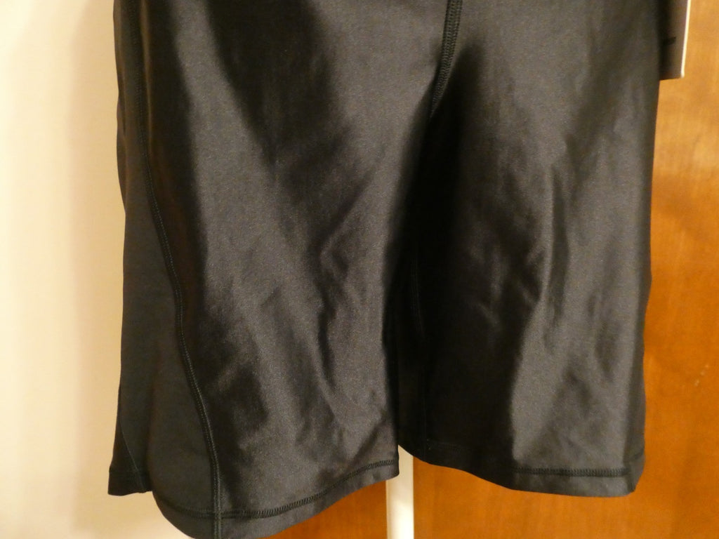 Lululemon Satin Shine Panelled HR Short 8" Wordmark Black Size 14 NWT