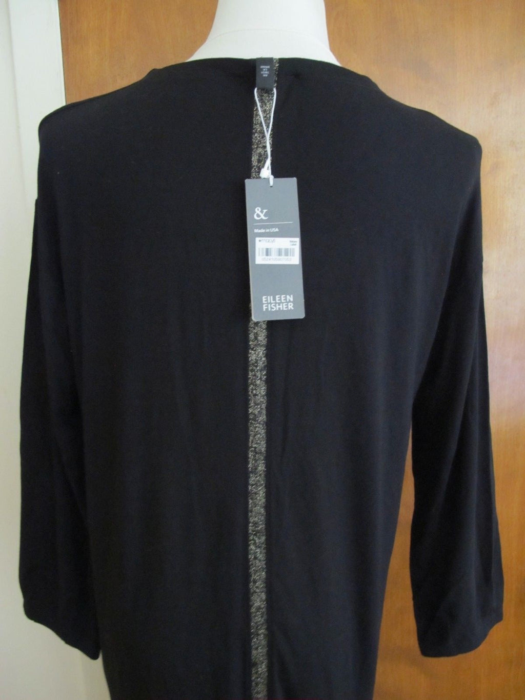 Eileen Fisher women's detailed black dress size Medium New
