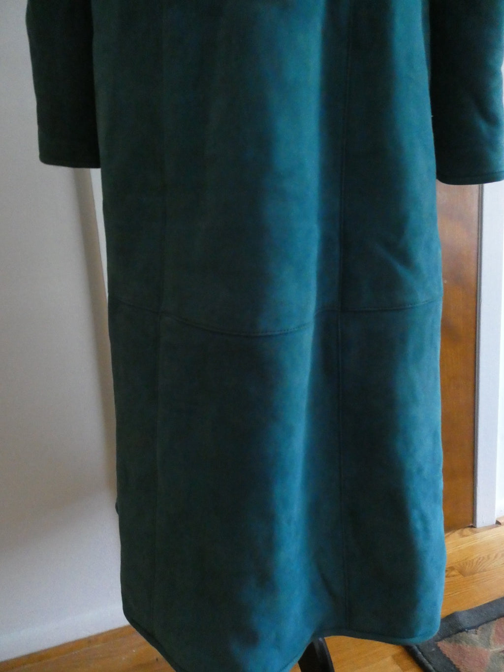 Adarcrea Women Persian Green Teal Shearling Sheepskin Long Winter Coat Spain 10
