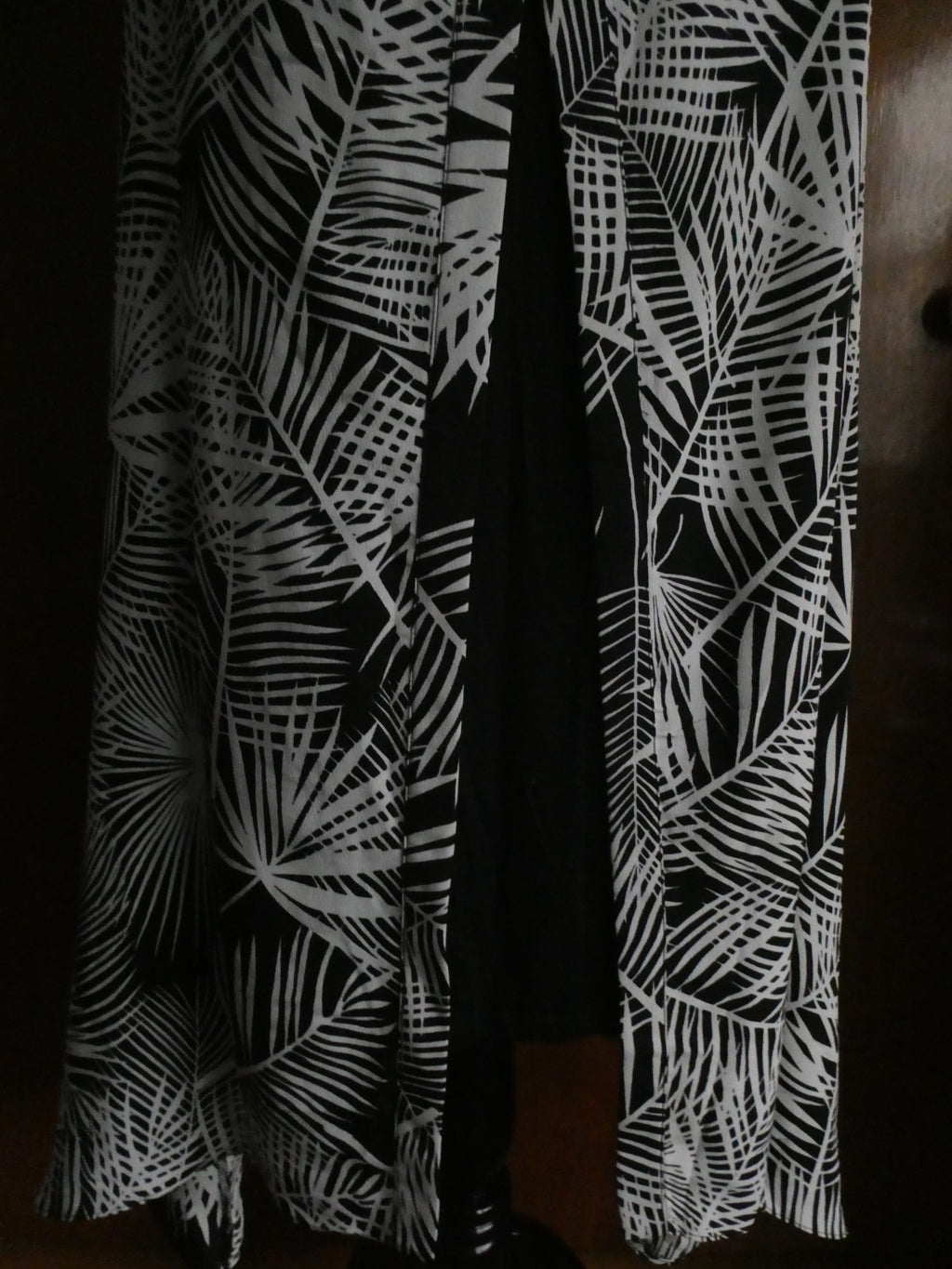 Partizia Lusa Milano Black/White Detailed Asymmetric Tunic Dress Size Medium