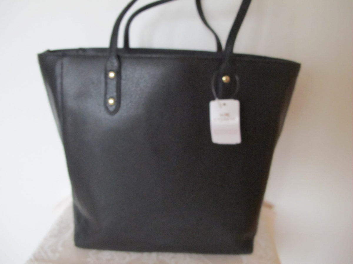 Coach Black Pebble Leather Tote Handbag Style F12184