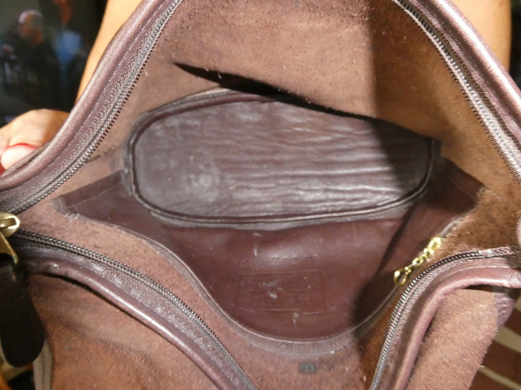 Vintage Coach Fletcher Crossbody Brown Leather Shoulder Bag Handbag 9C8Z-4150