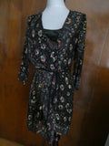 Rachel Roy women’s multicolor material belted scarf dress Size Small