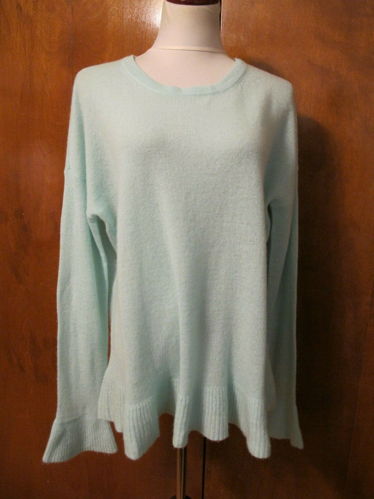 Lord &Taylor Women's turquoise pale cashmere sweater
