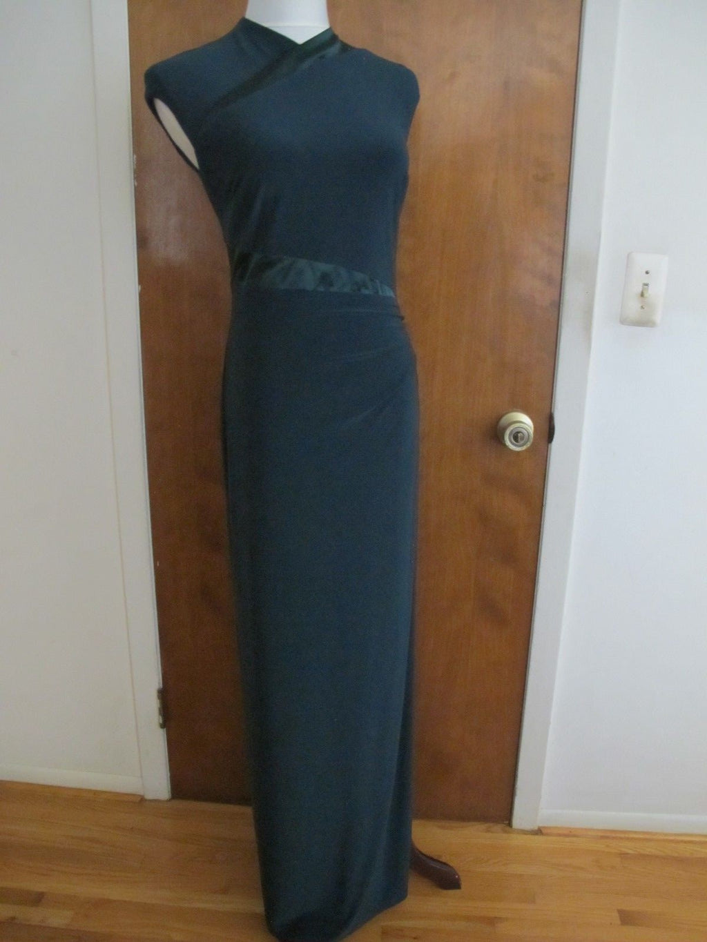 Ralph Lauren women's green evening detailed maxi dress New