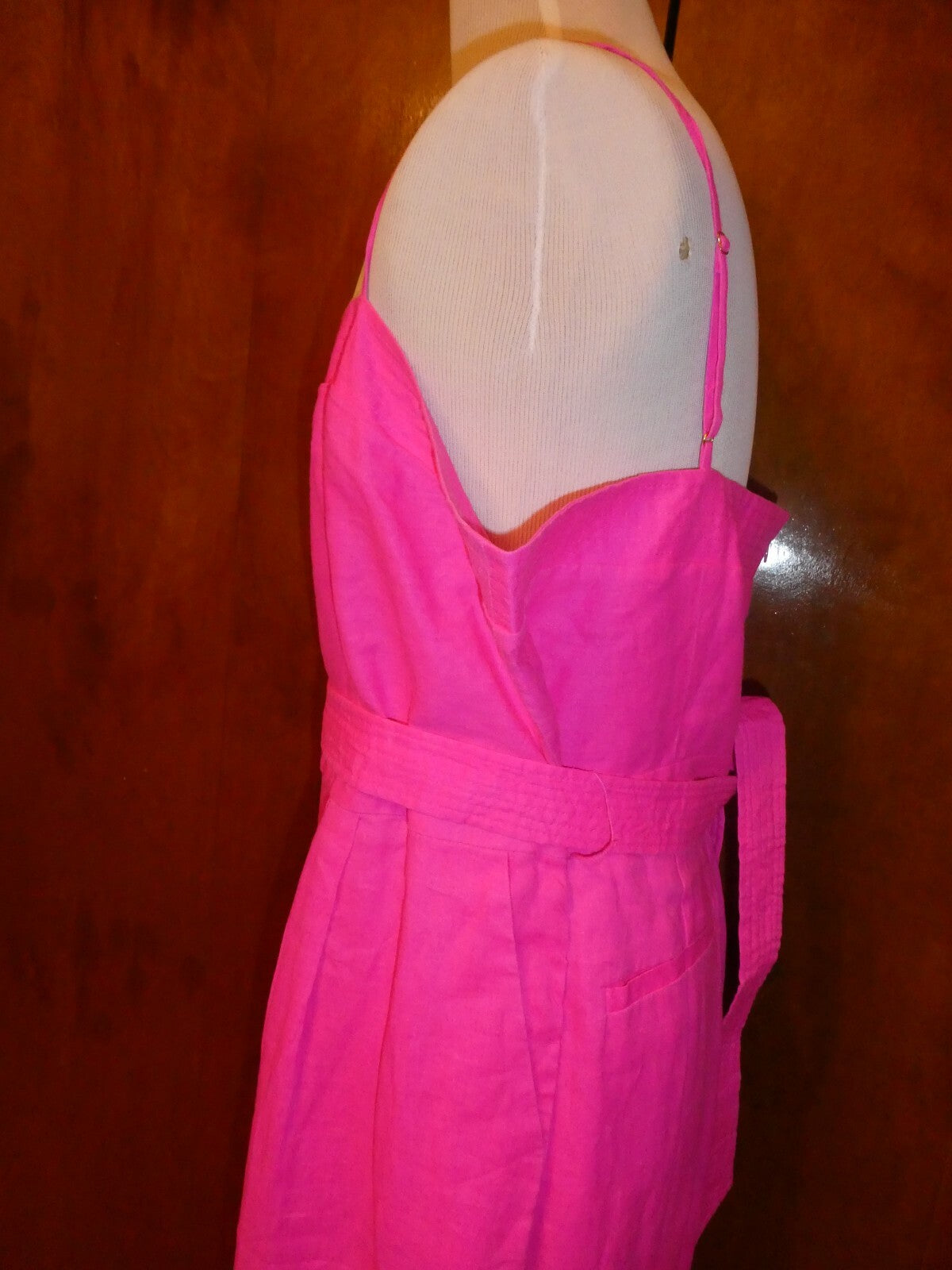 J. CREW Women's Pink Linen Jumpsuit 22