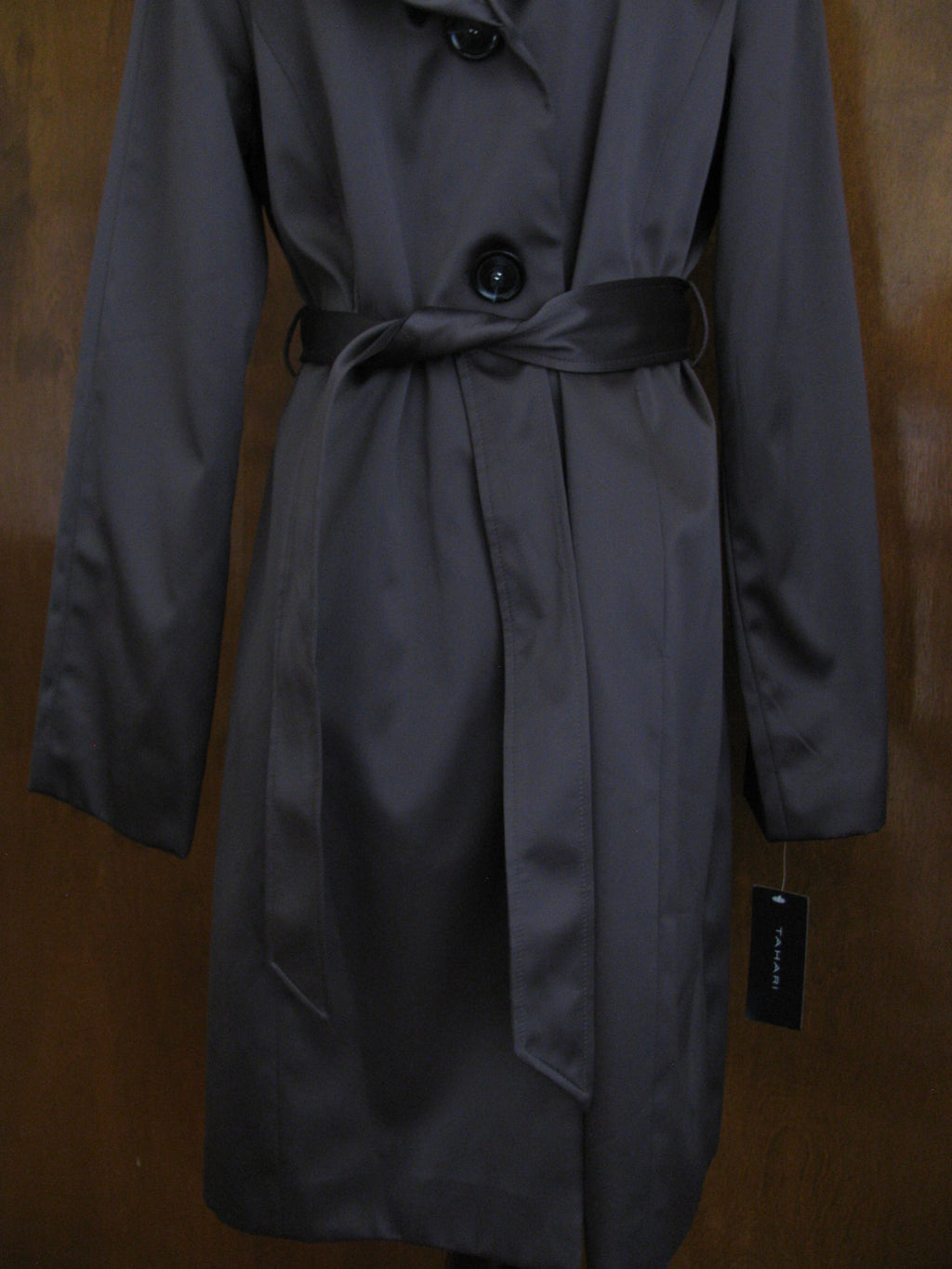 Tahari women's concrete stylish lined coat size large 