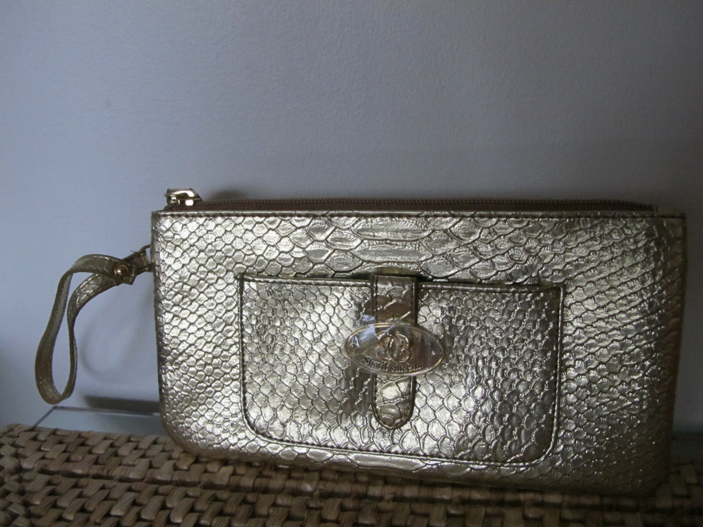 Sharif Since 1827 Gold Makeup Bag Wrist Strap