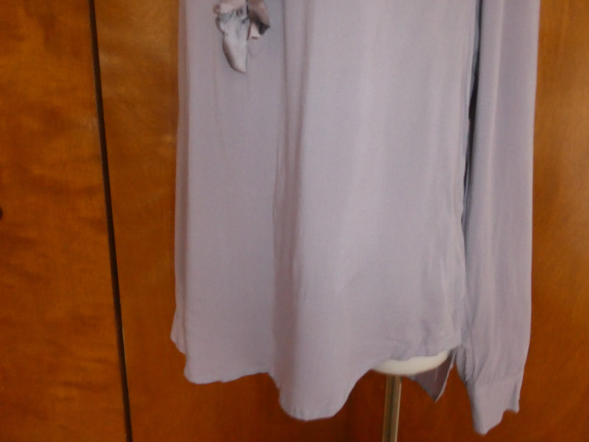 Gap women's stylish gray viscose long sleeves tunic top size Large