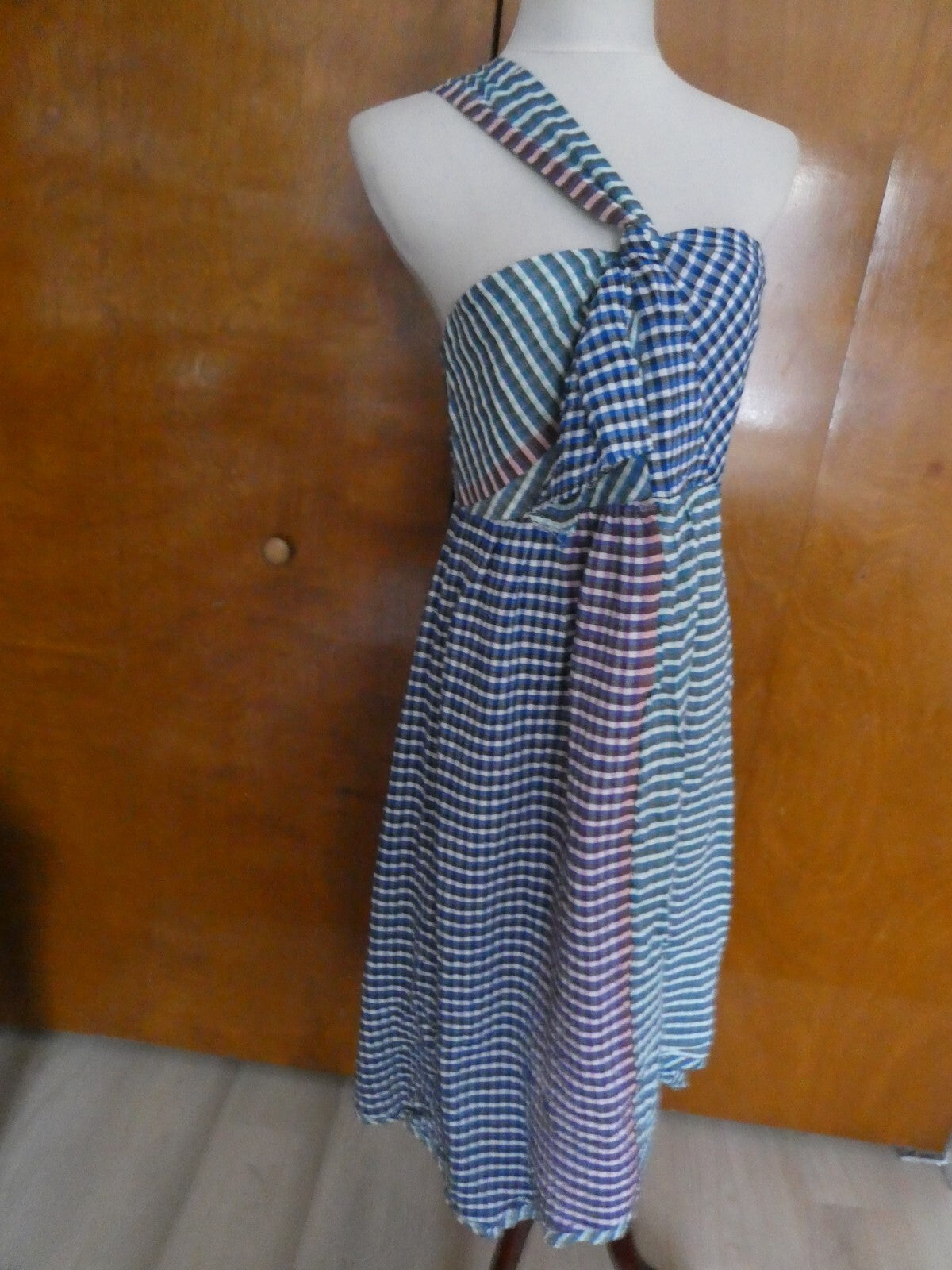 ANTHROPOLOGIE MAEVE Women's Waverly Plaid One Shoulder Full Lined Dress 10,14,16