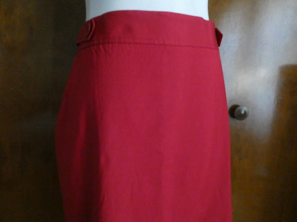 Ann Taylor women's red crimson stylish rayon skirt size 12 