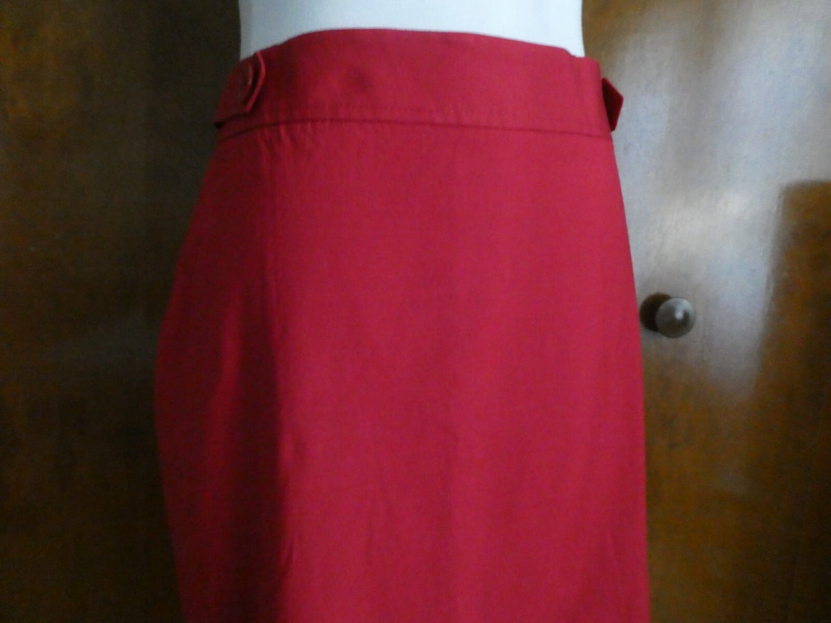 Ann Taylor women's red crimson stylish rayon skirt size 12 