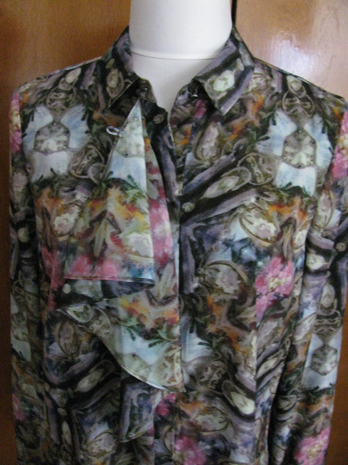 Rachel Roy women's multicolored ruffle blouse top New