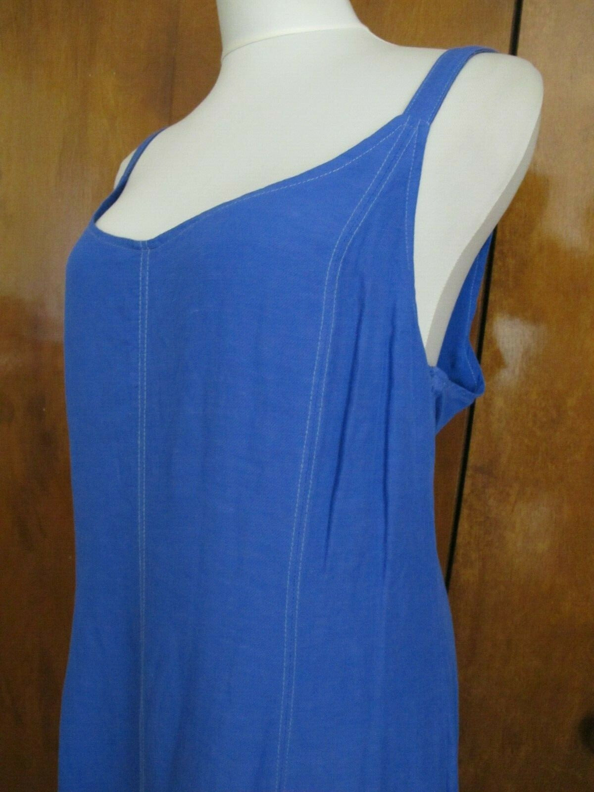 Anthropologie Maeve Maxi Lace Up Blue Lined Dress XL
