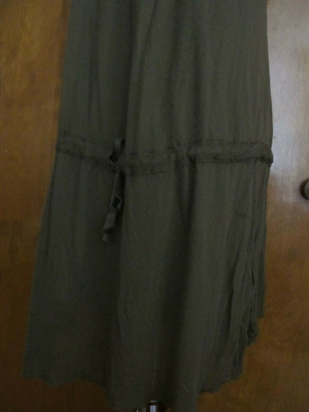 Free People women's dark green detailed tencel lined mini dress size 8