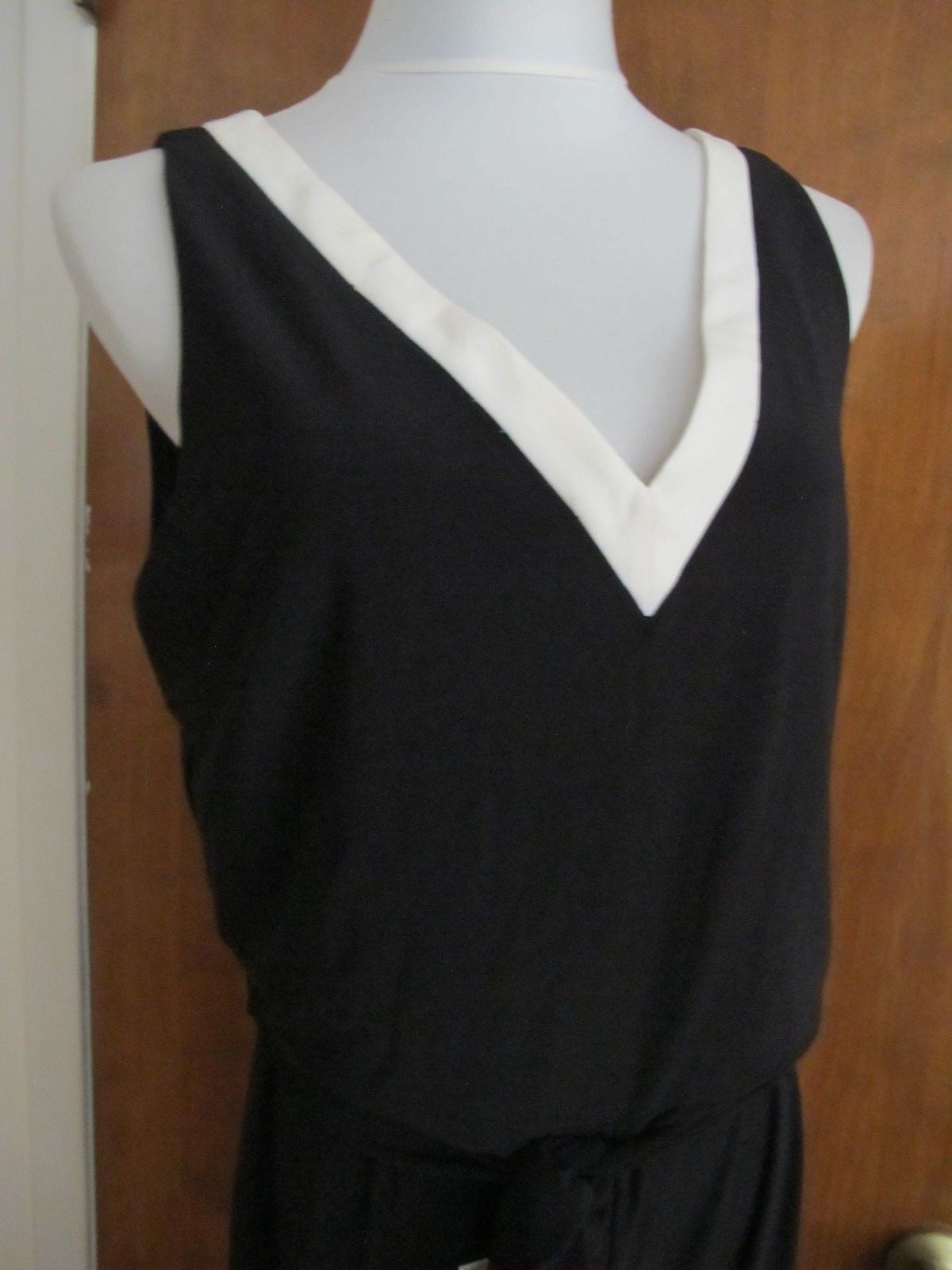 Lauren Ralph Lauren women’s black white jumpsuit size large NWT