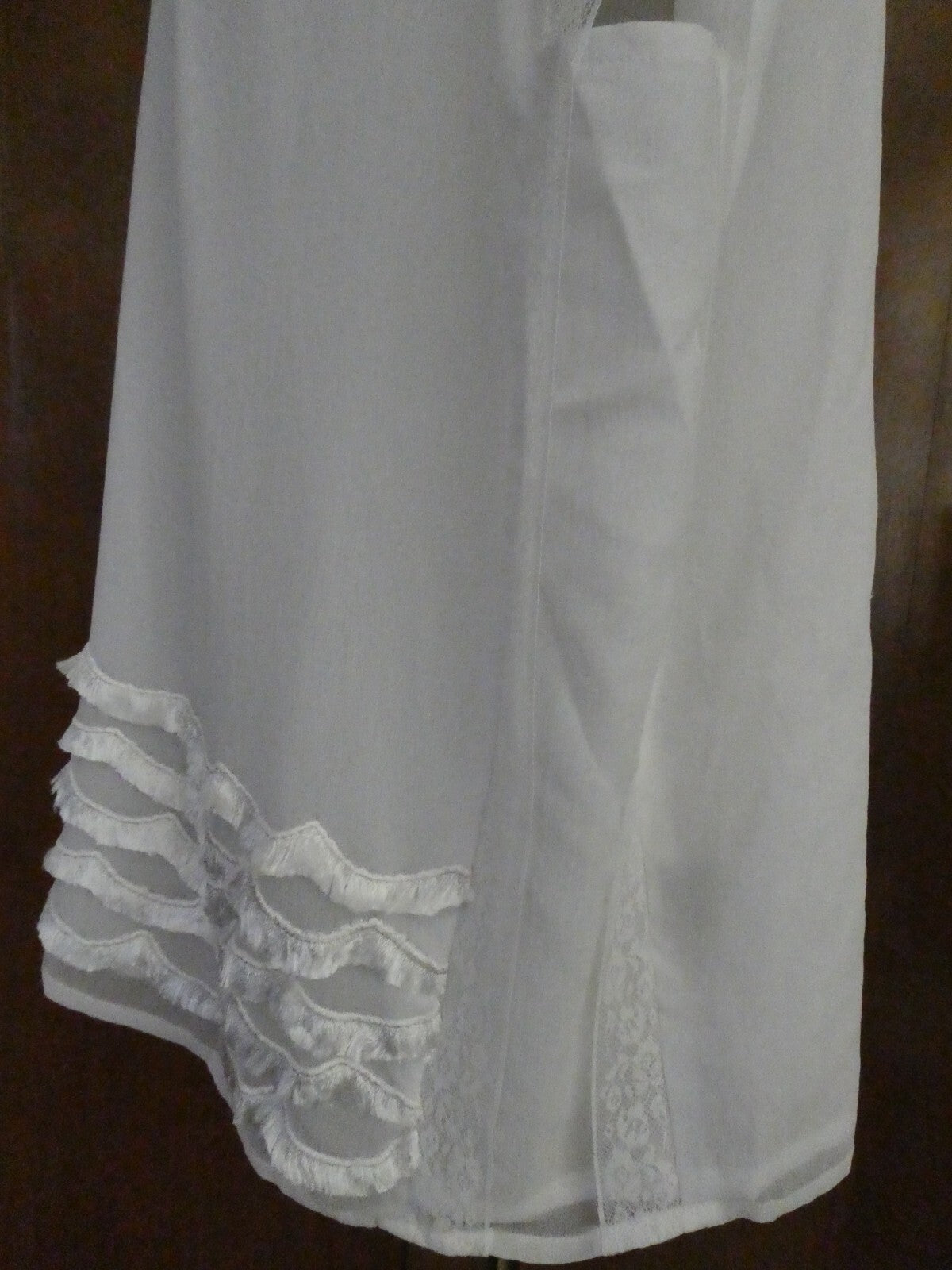 Anthropologie Ranna Gill Women's Decorated Detailed Lined White Top Size Large