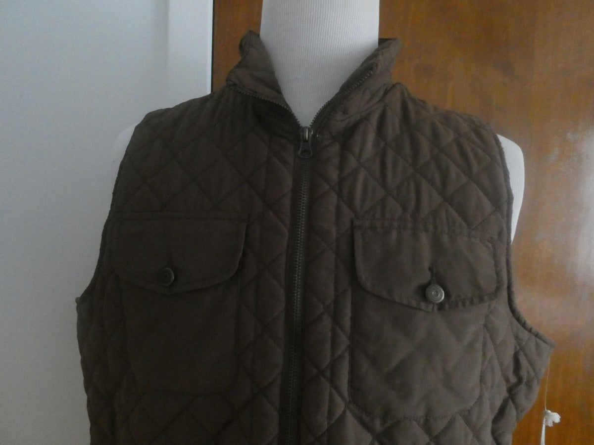 CARIBBEAN JOE Women Hazelnut Brown Vest 70% Cotton Size 1XL $54