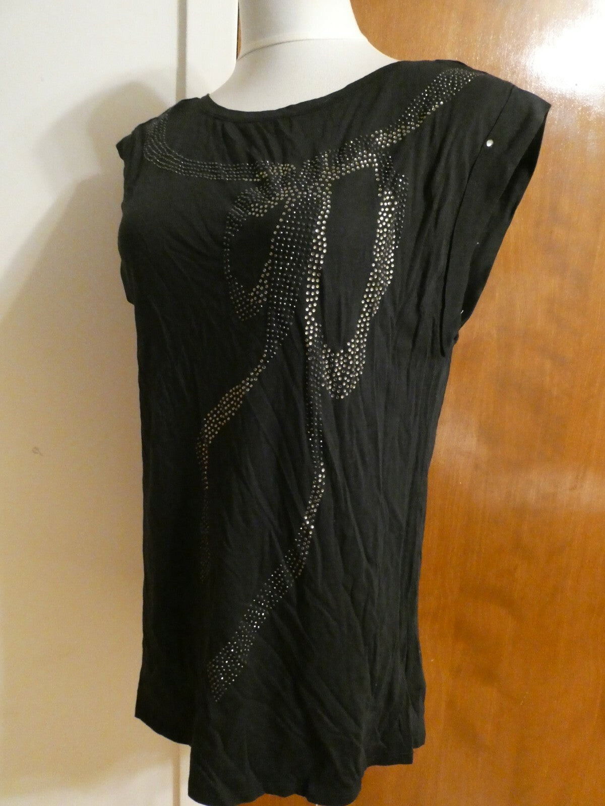 Juicy Couture Women's Black Detailed Top Large 