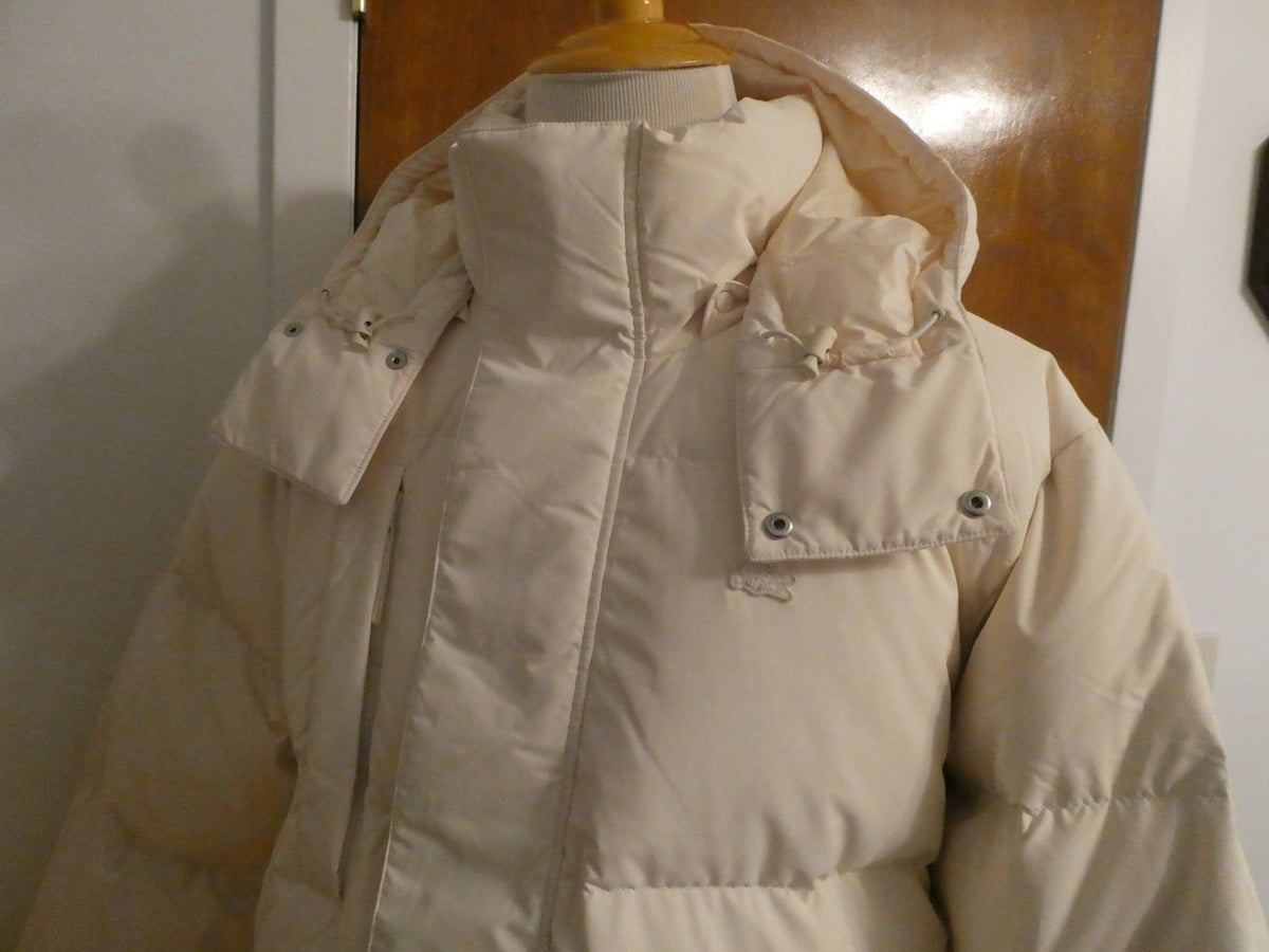 Lacoste Men’s Oversized Down Puffer Jacket Coat XL/2XL Beige Water Repellent NWT