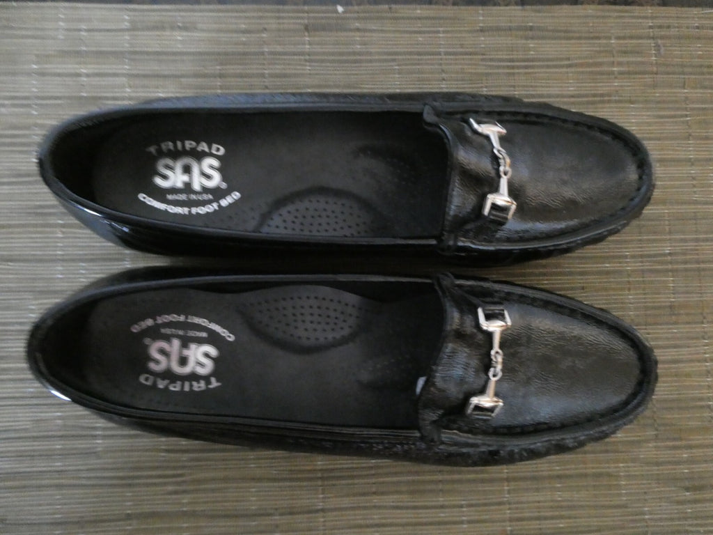 SAS Tripad Comfort Metro Womens Black Patent Leather Shoes Size 6.5 M Made USA